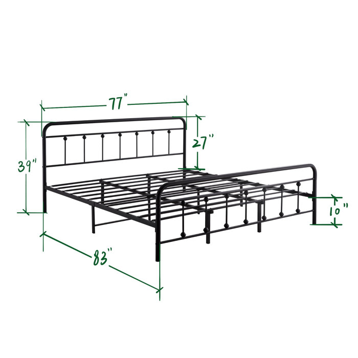 Andover Mills™ Ashburton 40" Standard Modernism Metal Bed Frame with